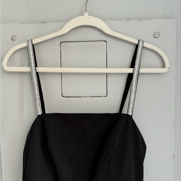 MAC DUGGAL Black Fit & Flare Embellished Mini Dress 2 - Picture 6 of 8